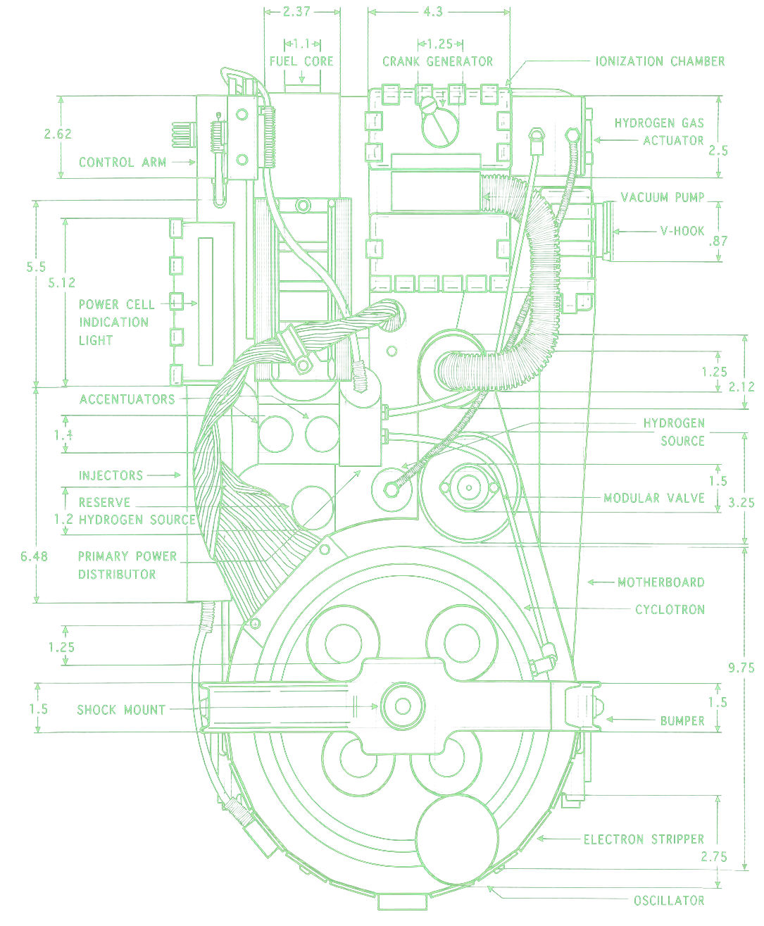 Proton pack schematic